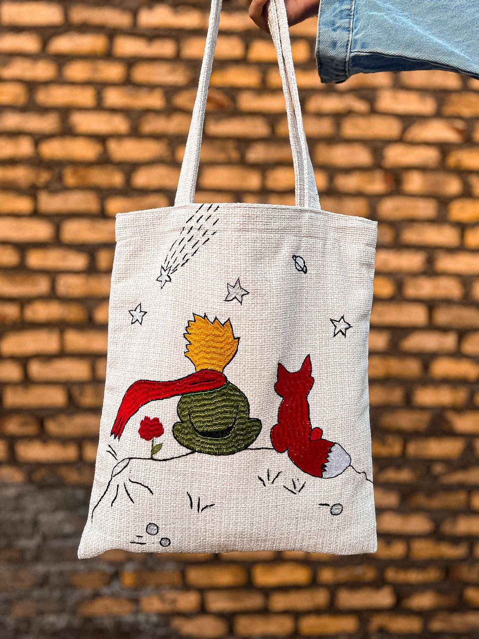 Embroidered Canvas Tote Bag